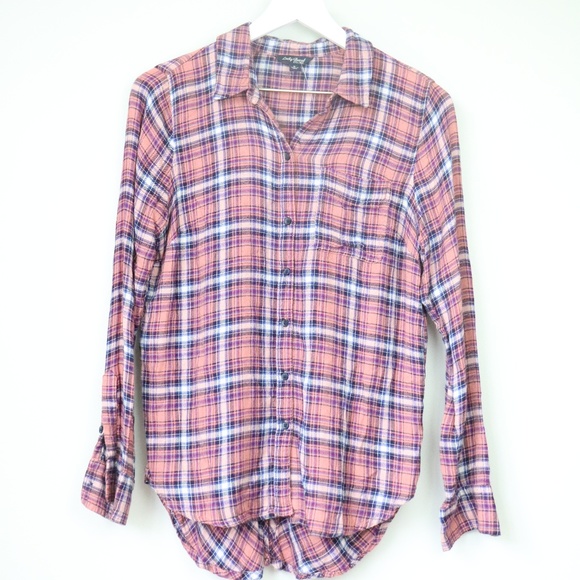 Lucky Brand Tops - Lucky Brand Plaid Long Sleeve Button Down Blouse
